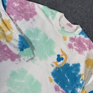 Disneyland Resort Spirit Jersey Shirt Adult XS White‎ Tie Dye Long Sleeve Disney